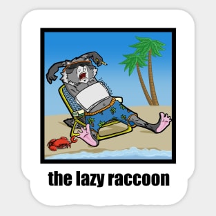 The Lazy Raccoon Official Tee Sticker